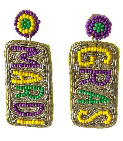 Mardi Gras Earrings